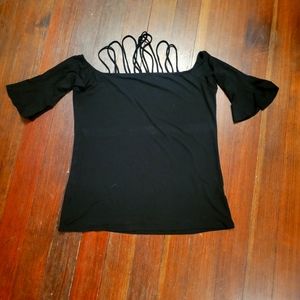 black strappy top